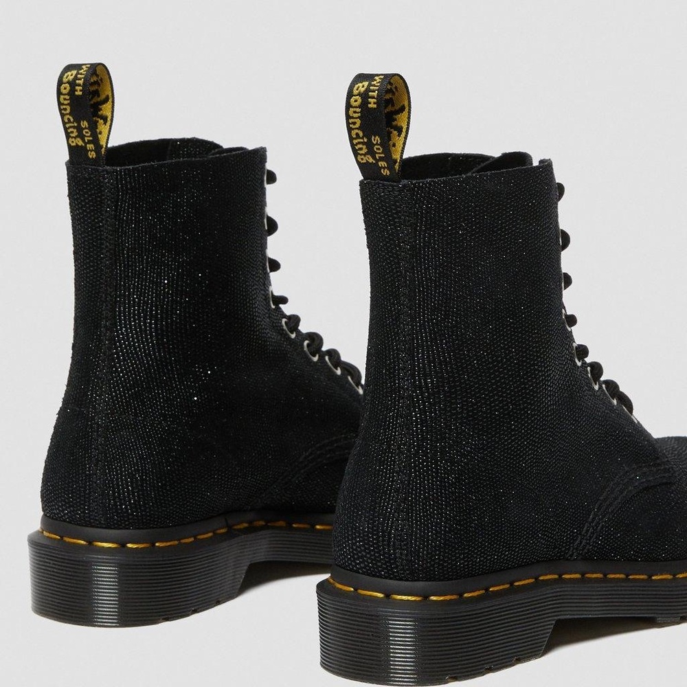 Dr. Martens ✨ Size 6 • NWOT • 1460 Pascal • Glitter Ray Black Lace Up Boot - Picture 3 of 11
